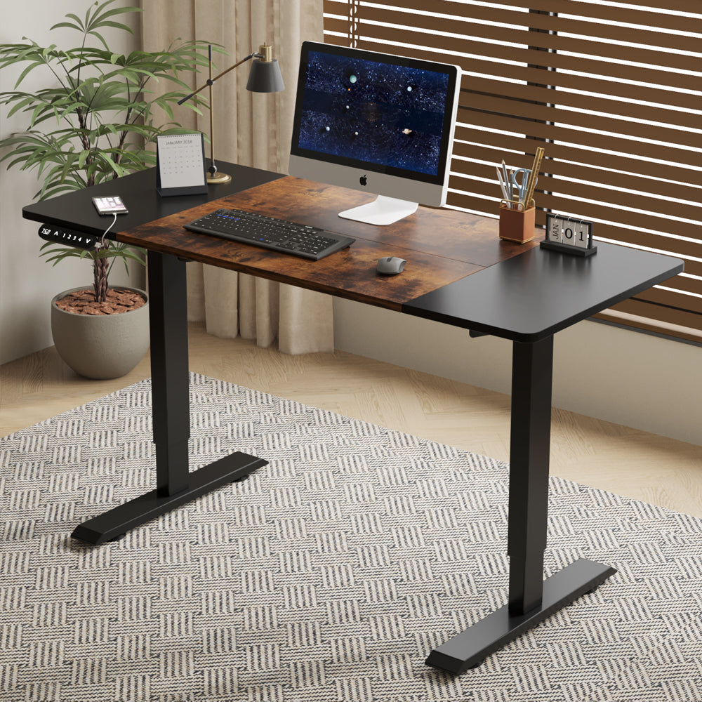 55"×24" Black & Rustic Electric Standing Desk