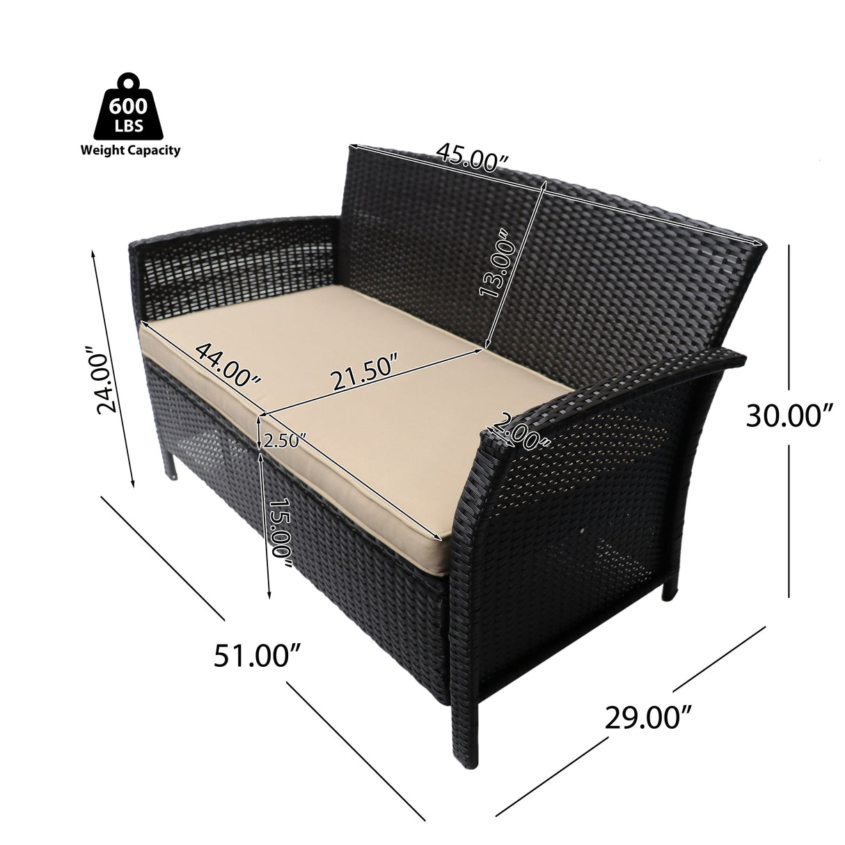 St Lucia 4Pc Sofa Set