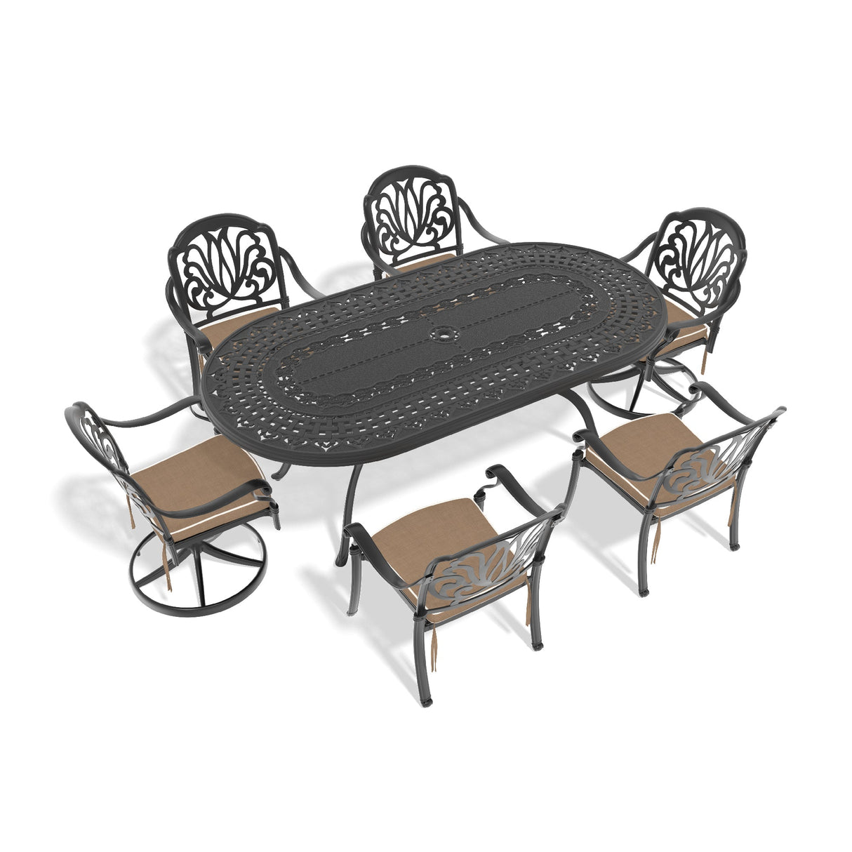 7-Piece All-Weather Cast Aluminum Dining Set