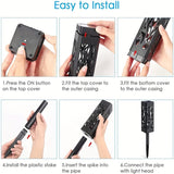 8-Pack Solar Pathway Lights – Motion Sensor, IPX5 Waterproof, Warm/Yellow LED