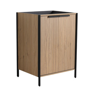 Light Brown Contemporary Freestanding Bathroom Vanity with Adjustable Shelves