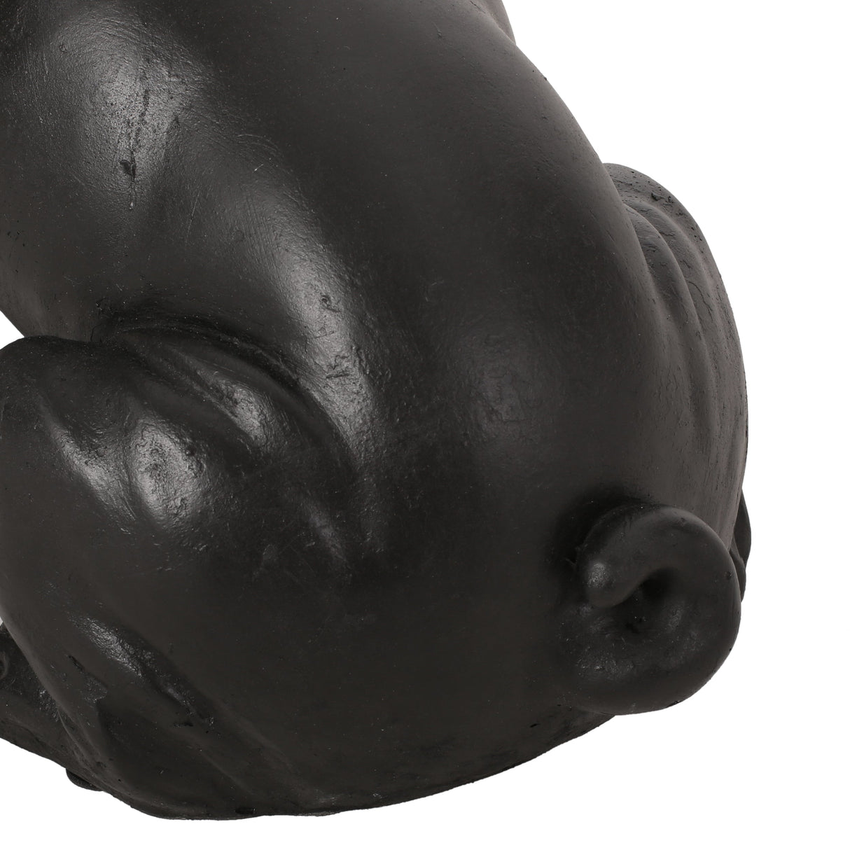 Dog Garden Sculpture, Outdoor French Bulldog Garden Statue, Matte Black