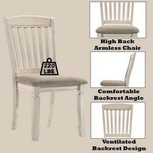 Fedele - Side Chair (Set of 2) - Tan Fabric & Cream