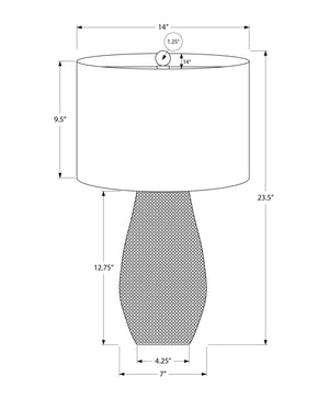 Lighting, Table Lamp, Resin, Contemporary - Gray