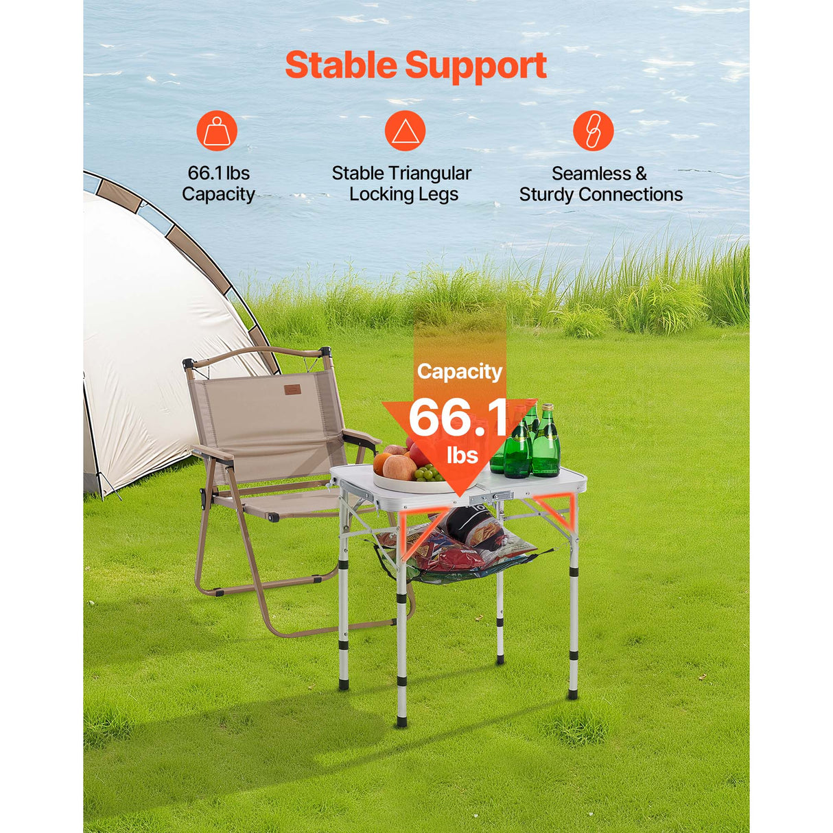 2ft Folding Portable Camping Table