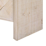 Handwoven Wood Slat Door Sideboard