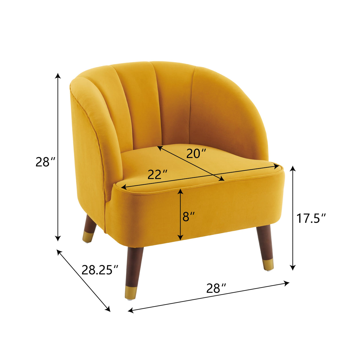 Upholstered Barrel Accent Chair