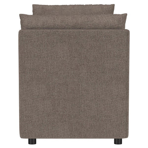 Isiah - Raised Arm Accent Bench - Brown