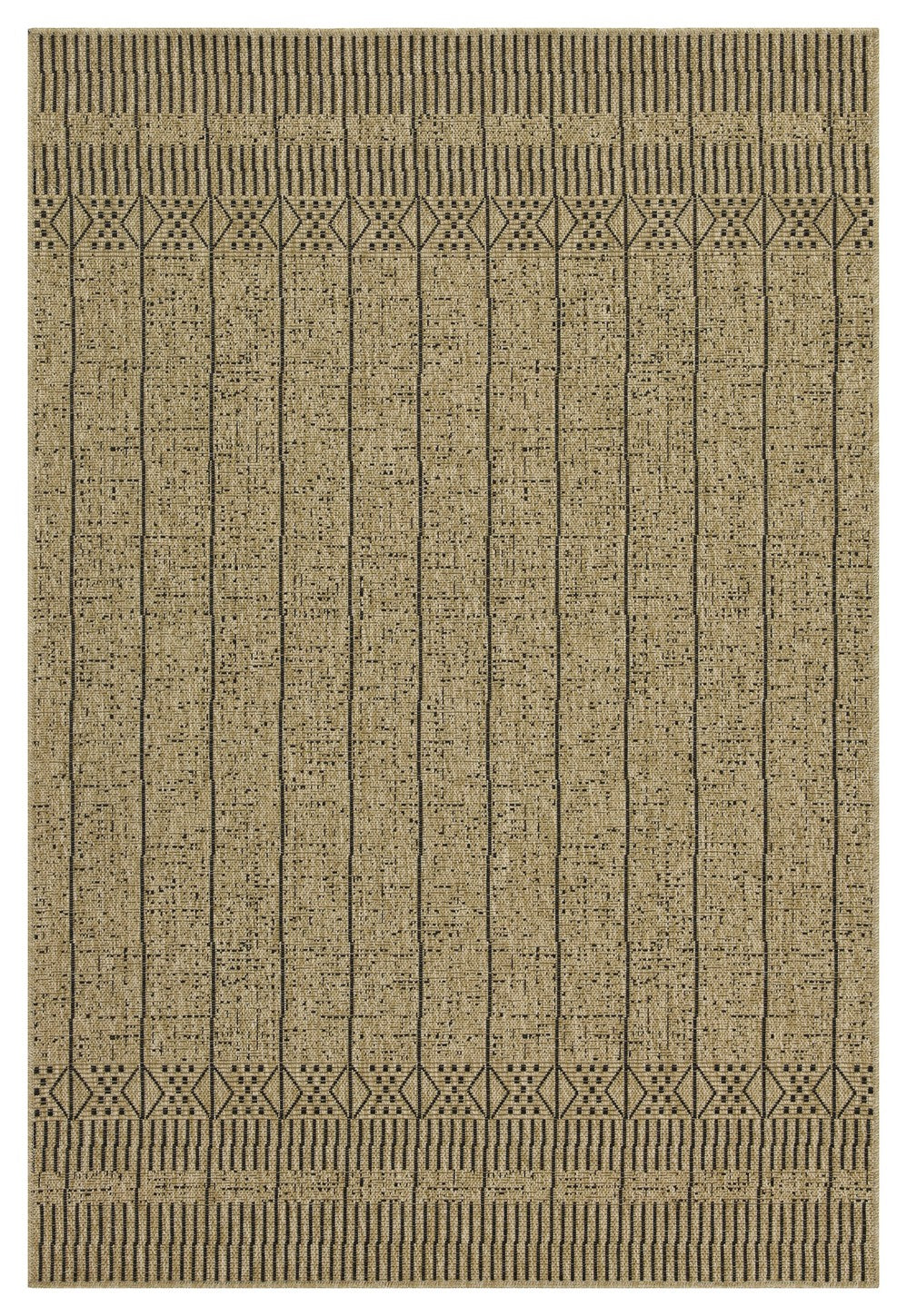 Earth GC_NTL1008 Jute/Black Indoor/Outdoor Area Rug