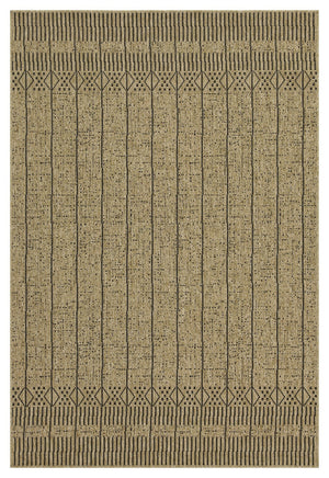 Earth GC_NTL1008 Jute/Black Indoor/Outdoor Area Rug