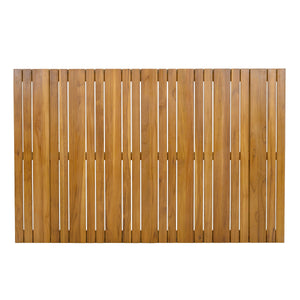 Teak Wood Top Outdoor Table with Steel Frame