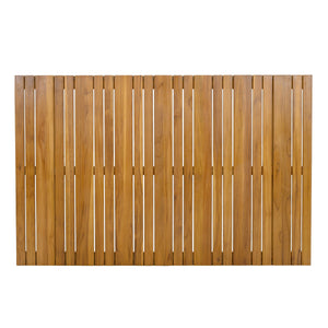 Teak Wood Top Outdoor Table with Steel Frame