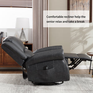 Heat Massage Manual Recliner Chair with Rocker and Swivel