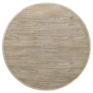 Verdugo - Round Dining Table With Pedestal Base - White Washed