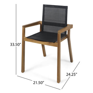 7 Pieces Acacia Wood Outdoor Dining Set