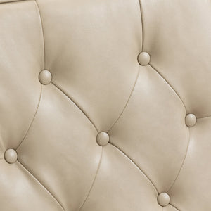 Modern Accent Lounge Chair with Sturdy Wood Legs in Camel PU Leather
