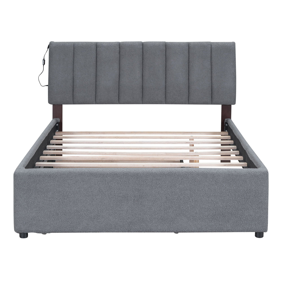 Upholstered Platform Bed With Trundle
