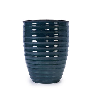 Dark Green Ceramic Flowerpot Planter with Drainage - Patio, Garden, Windowsill