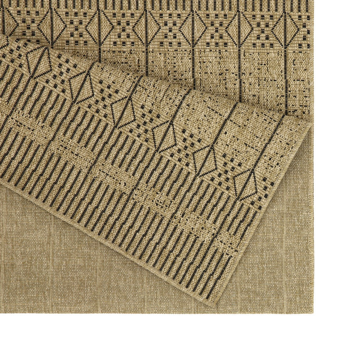 Earth GC_NTL1008 Jute/Black 5 ft. 3 in. x 7 ft. 3 in. Area Rug