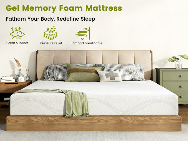 Queen Size Memory Foam Mattress with Cooling - 10 Inch