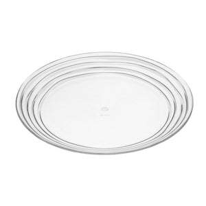 Designer Swirl Acrylic Dinner Plates with Elegant Swirl Design - Set of 4