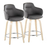 Boyne - Contemporary Fixed Height Counter Stool & Swivel With Round Footrest (Set of 2)