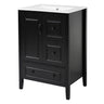 Retro Bathroom Vanity with Sink, Soft Closing Cabinet & Drawers