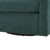 Sutton Light Grey Performance Fabric Swivel Barrel Chair