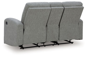 Gauntlet - Double Recline Loveseat With Console - Sterling
