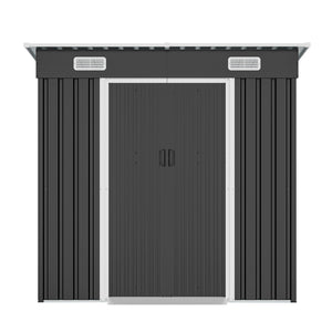 6x4ft Metal Shed with Sliding Door and Ventilation Vents