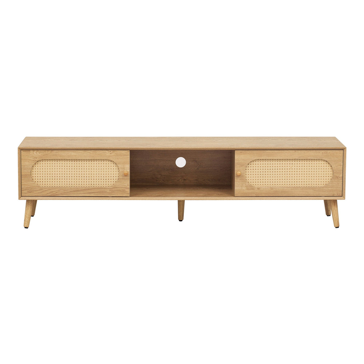 TV Stand For TVs Up To 80", Media Console, Cabinet - Natural