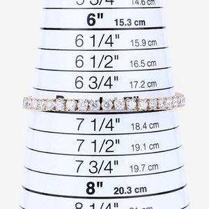 10.00 Carat Lab Grown Diamond 14K Yellow Gold Bracelet