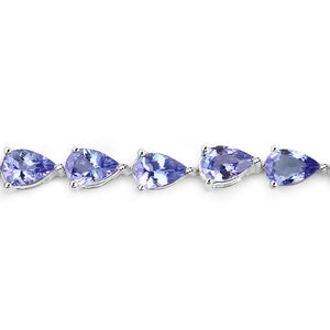 9.25 Carat Genuine Tanzanite .925 Sterling Silver Bracelet