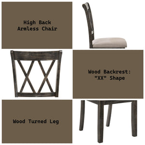 Claudia II - Side Chair (Set of 2) - Beige Fabric & Weathered Gray