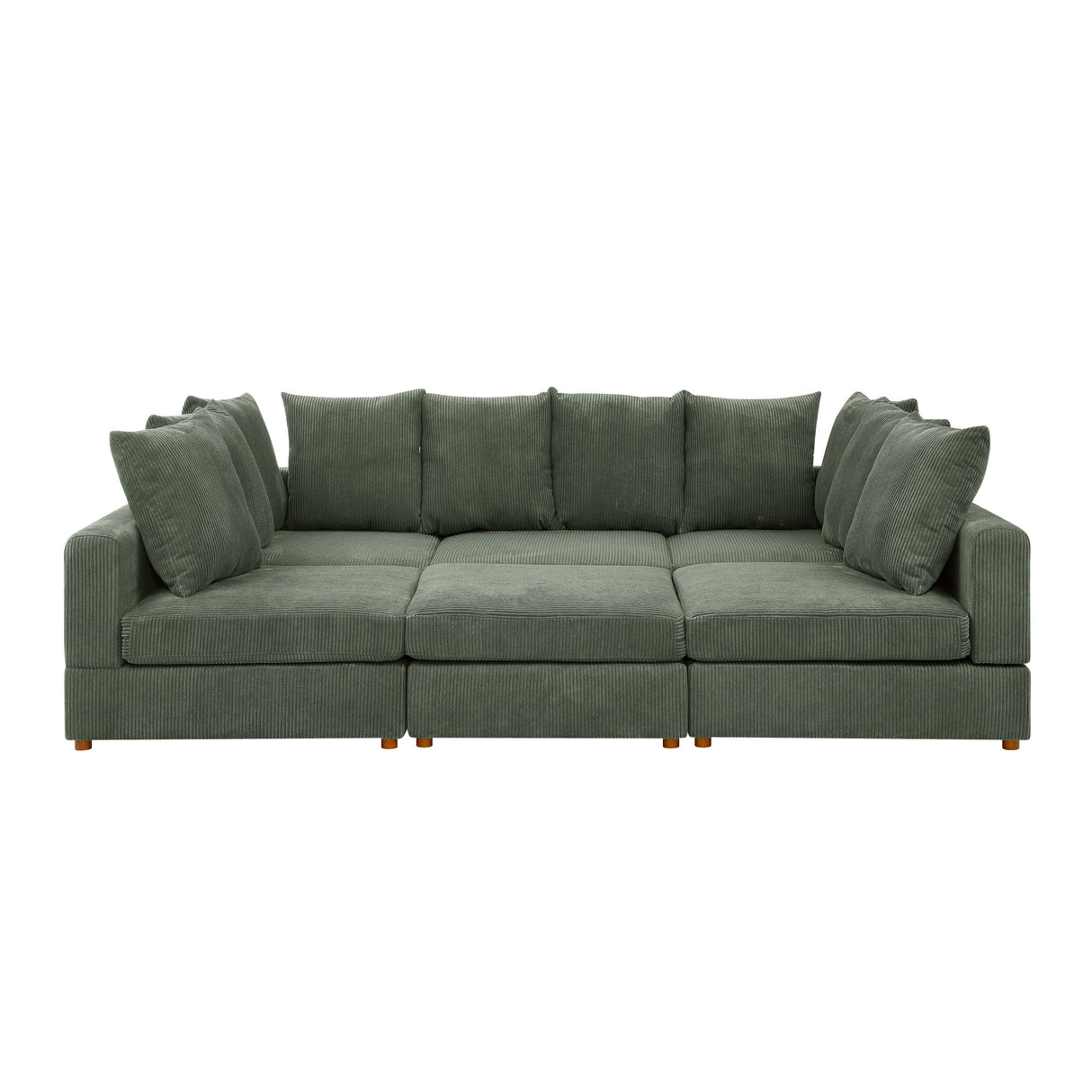 The Haven Six-Piece Modular Corduroy Sectional