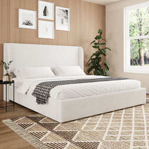 Upholstered Cloud Bed Frame With Headboard