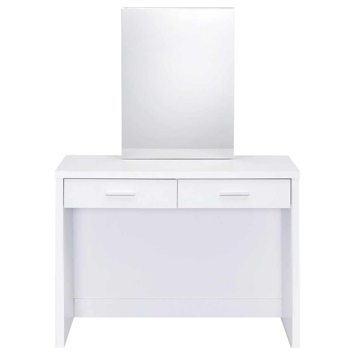 Bunbury Makeup Vanity Table Set Storage Mirror and Stool White