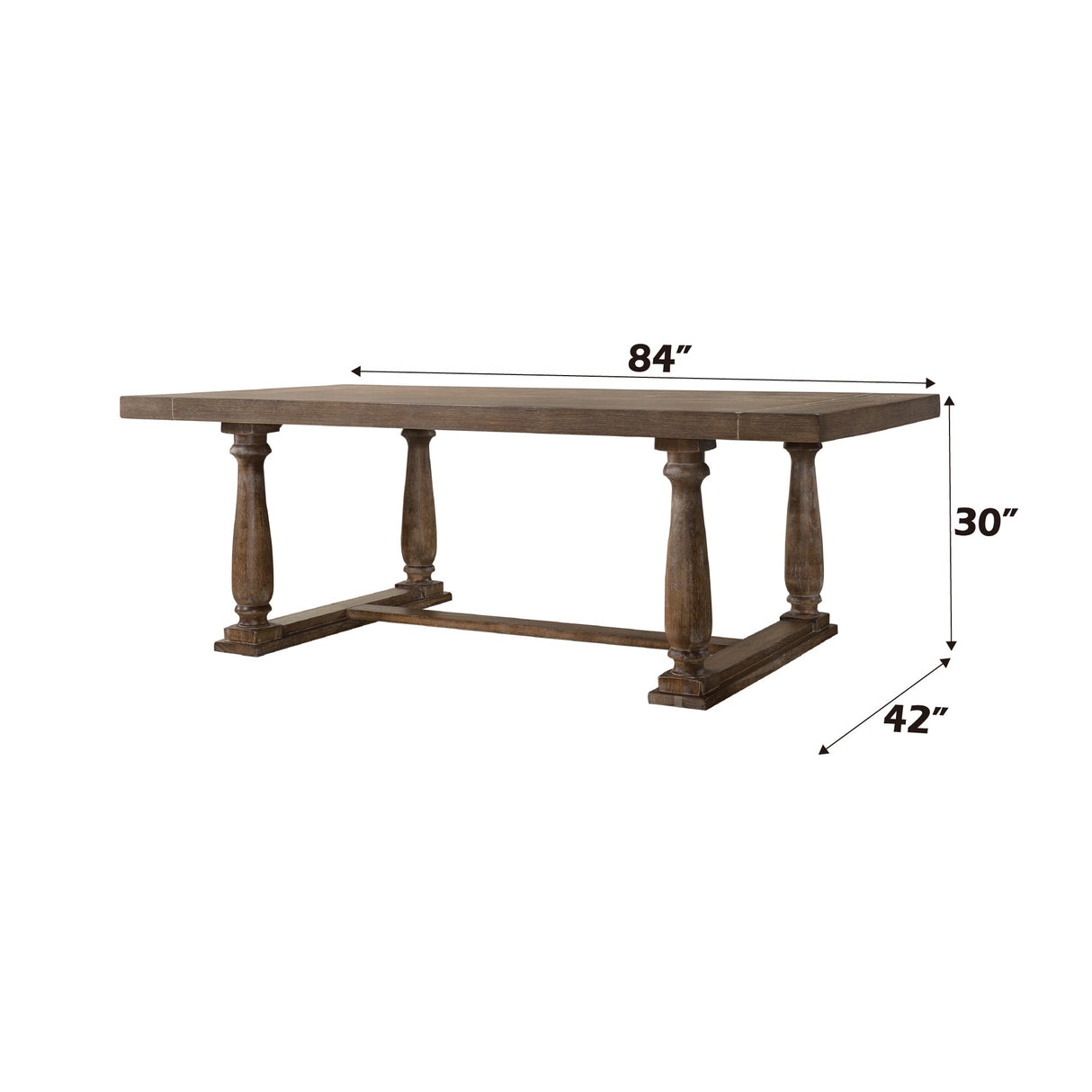Rectangular Dining Table with Trestle Base