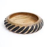 Handmade Wooden Bowl with Black Filler – UniqueArtisan Craft for Stylish Décor