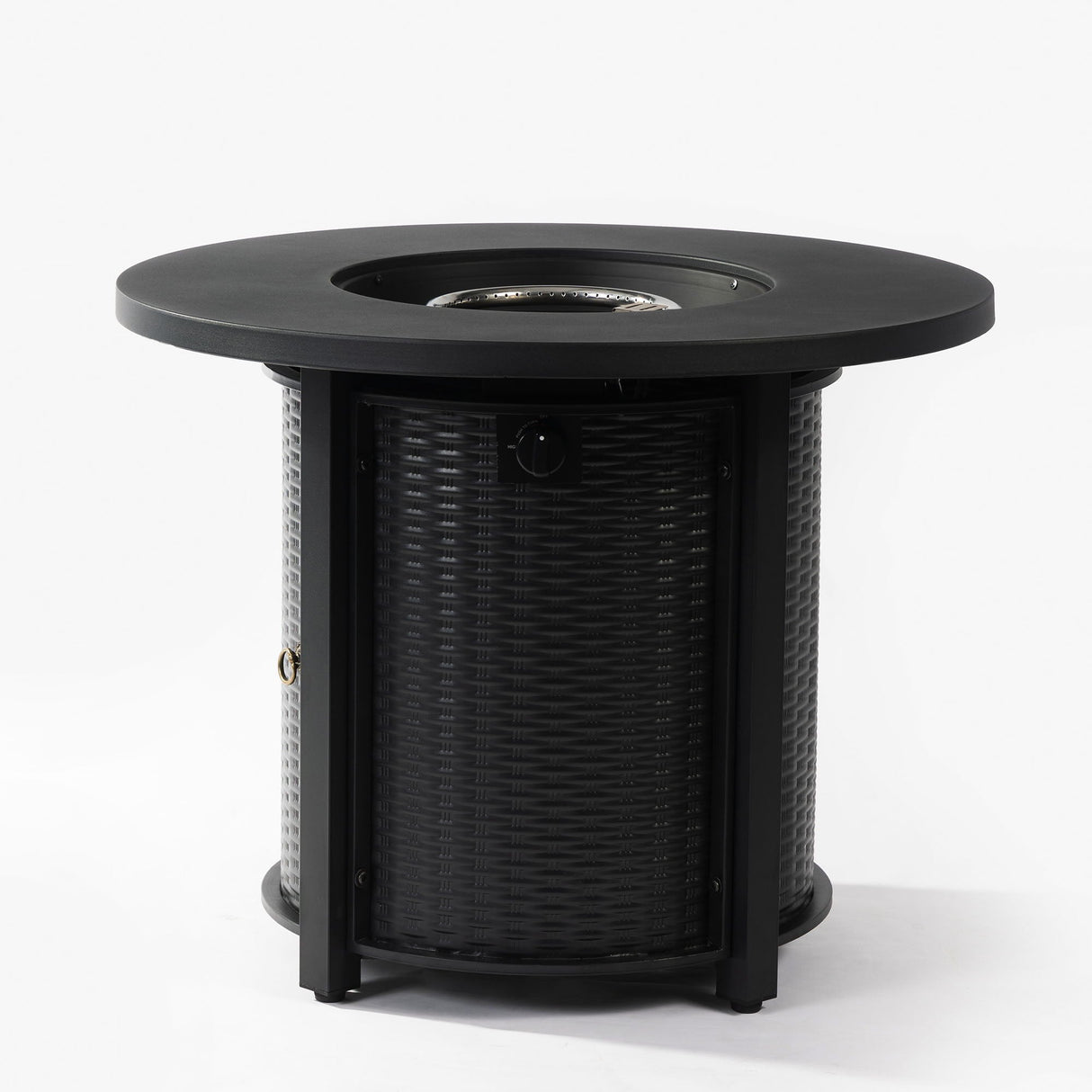 Propane Gas Fire Pit Table, 50000 Btu Round Steel Fire Pit
