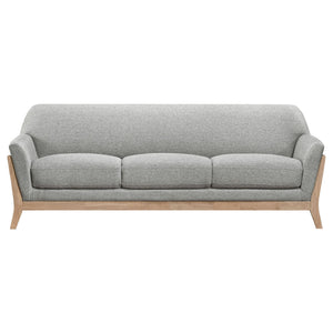 Vaughn 2-piece Fabric Upholstered Flared Arm Sofa Set Grey