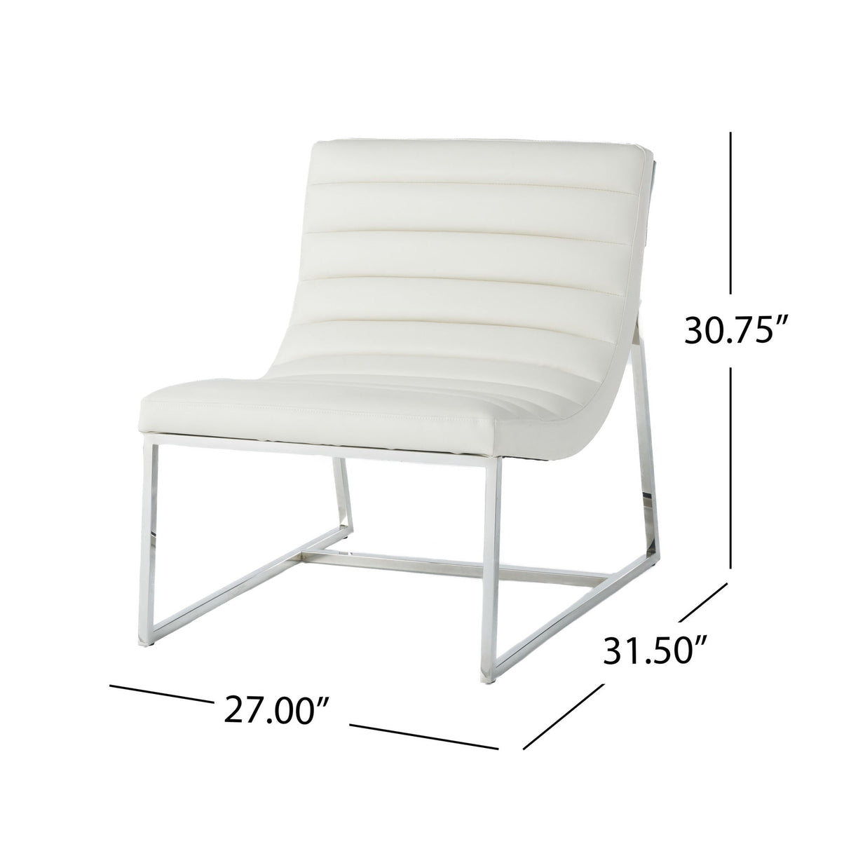 Wilmouth Roll Occasional Chair - White