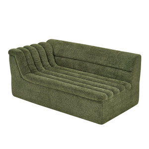 Upholstered L-Shaped Modular Sectional Sofa With Chaise, Wave-Shaped Armrest