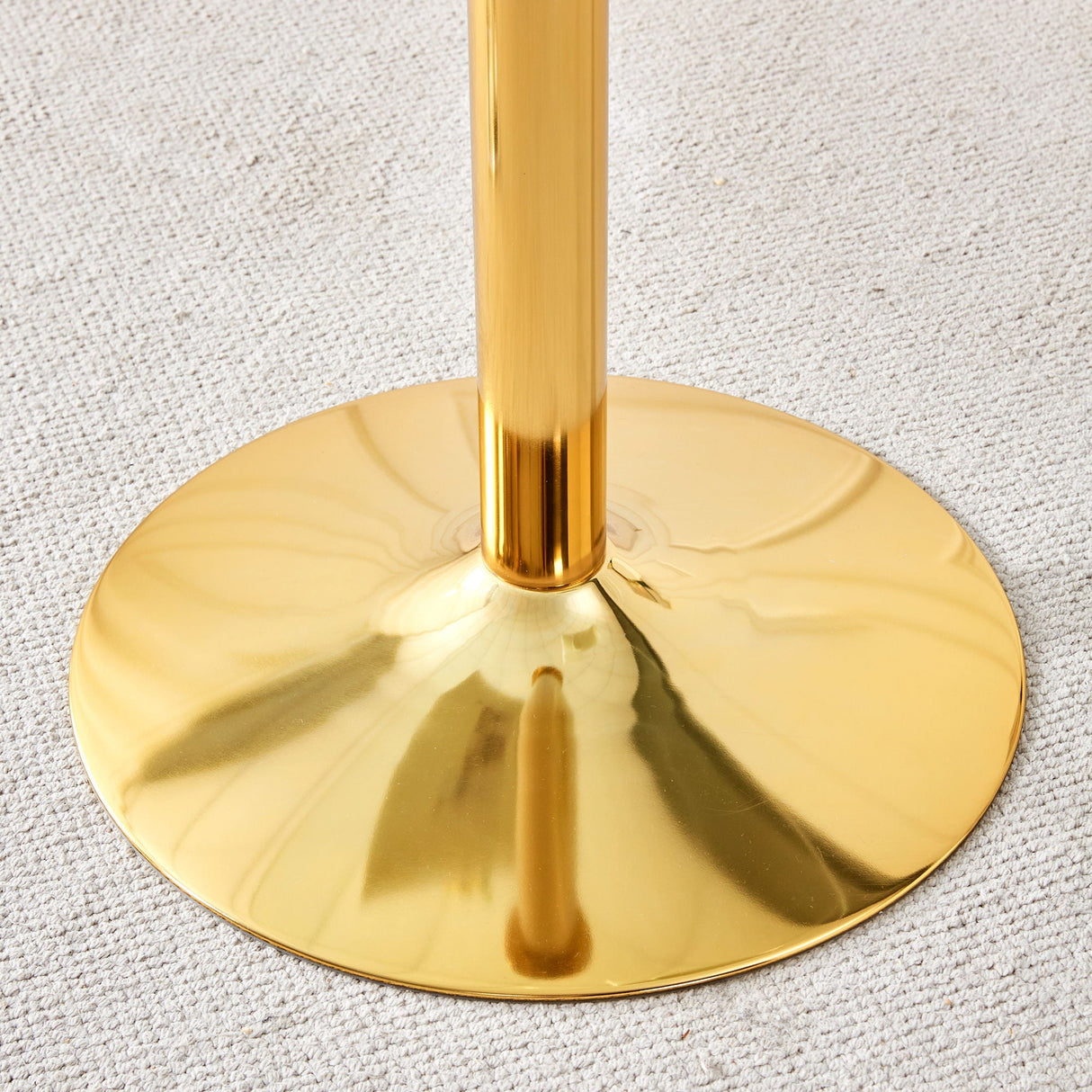 Modern Minimalist Round Dining Table With Glass Top