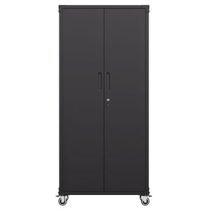 Garage Storage Cabinet With Wheels Heavy-Duty Tool Storage - Black
