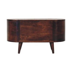 Solid Wood Light Rounded Lid-up Blanket Box