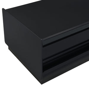 Modern Rectangle Coffee Table With 4 Drawers And 2 Display Shelves
