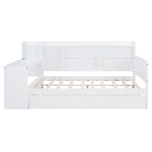Daybed With 3 Drawers USB Ports And Desk