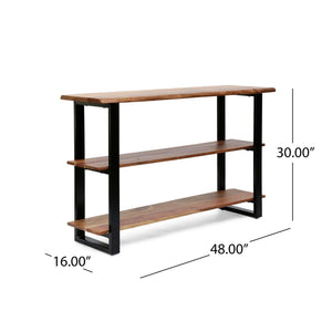 Industrial Media Console Table - Natural