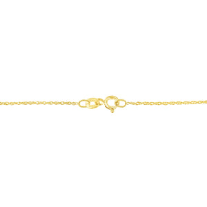 10K Yellow Gold 1/4 cttw Prong Set Round-Cut Diamond Open Heart 18" Pendant Necklace (K-L Color, I1-I2 Clarity)